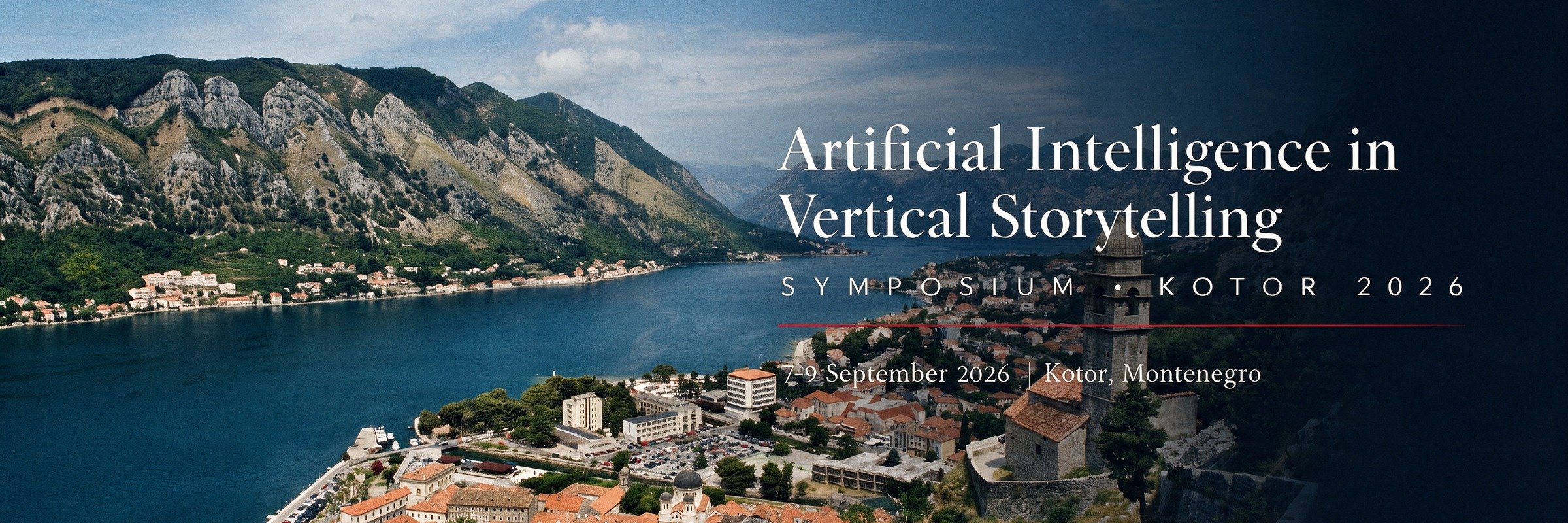 Adriatic Media & Technology Forum · Artificial Intelligence in Vertical Storytelling · 7–9 September 2026 · Kotor, Montenegro